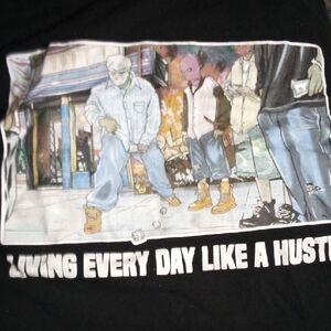 Black Graphic Tee - Living Every Day Like a Hustler